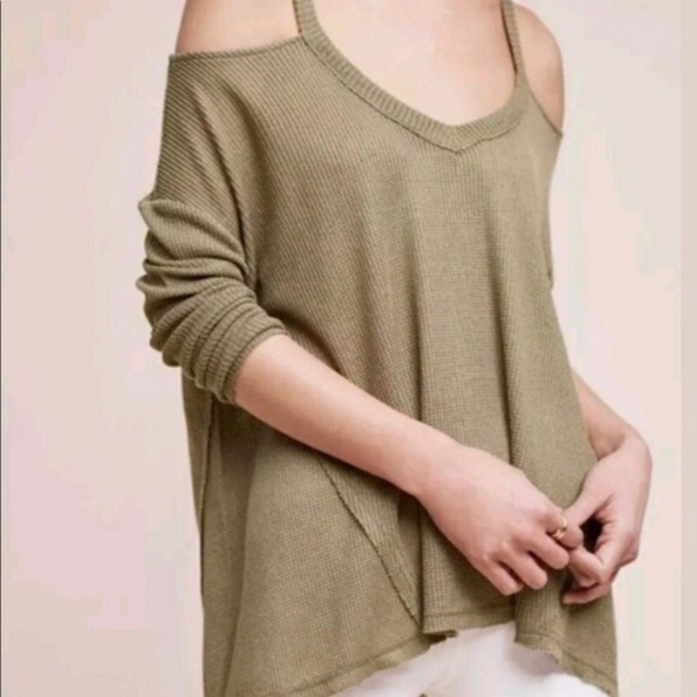 Anthropologie Deletta off the shoulder sweater